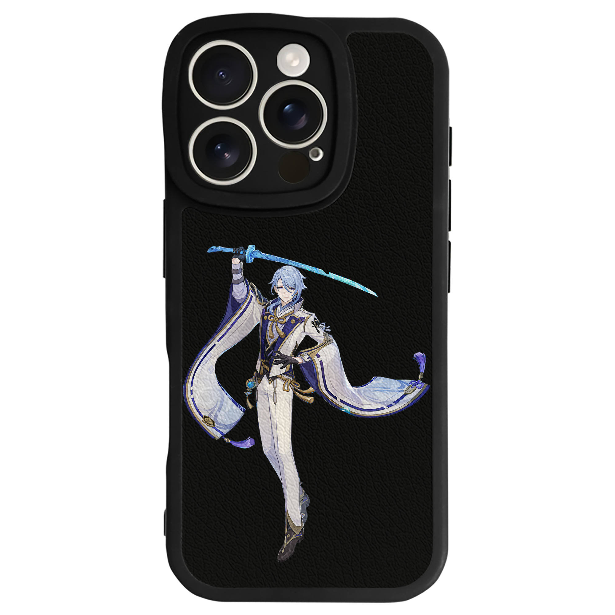 げんし神 神里綾人 かみさとあやと genshin Kamisato Ayato 【iPhone 16シリーズ対応】シリコンスマホケース（レザー調） 材質：シリコン